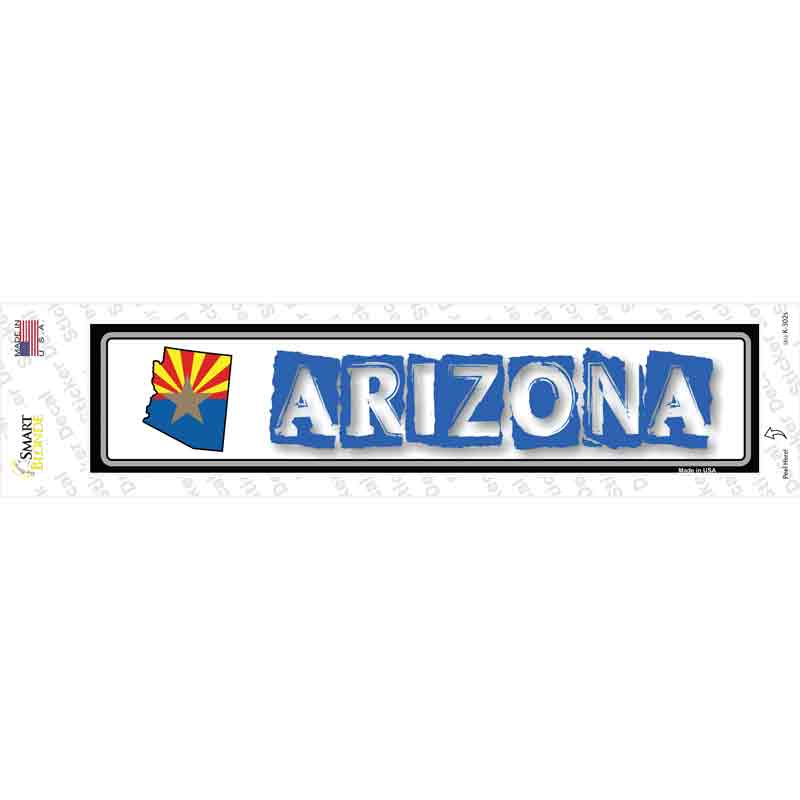 Arizona Outline Novelty Narrow Sticker Decal Small