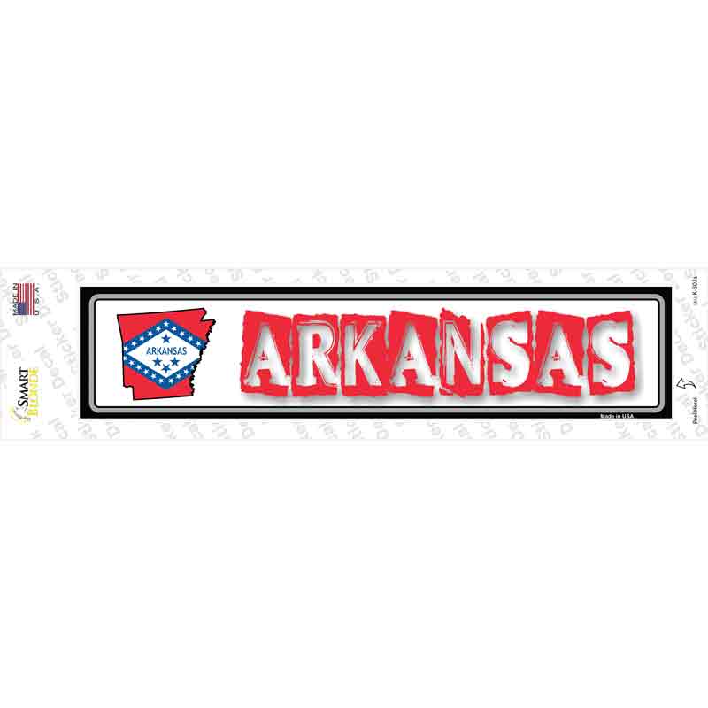 Arkansas Outline Novelty Narrow Sticker Decal Small