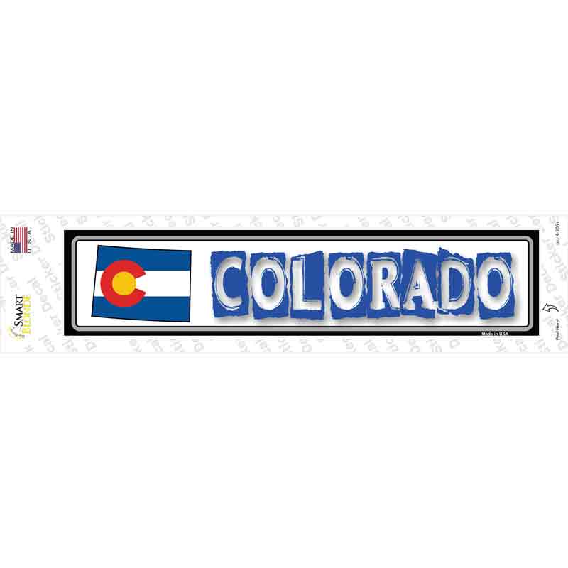 Colorado Outline Novelty Narrow Sticker Decal Small