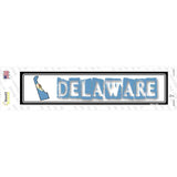 Delaware Outline Novelty Narrow Sticker Decal Small