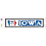 Iowa Outline Novelty Narrow Sticker Decal Small