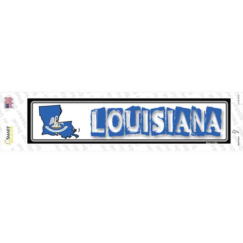 Louisiana Outline Novelty Narrow Sticker Decal Small