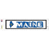 Maine Outline Novelty Narrow Sticker Decal Small