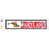 Maryland Outline Novelty Narrow Sticker Decal Small