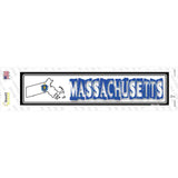 Massachusetts Outline Novelty Narrow Sticker Decal Small