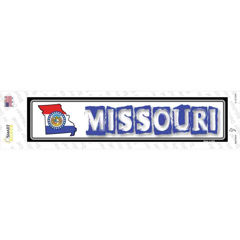 Missouri Outline Novelty Narrow Sticker Decal Small