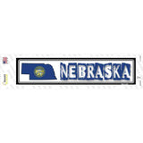 Nebraska Outline Novelty Narrow Sticker Decal Small