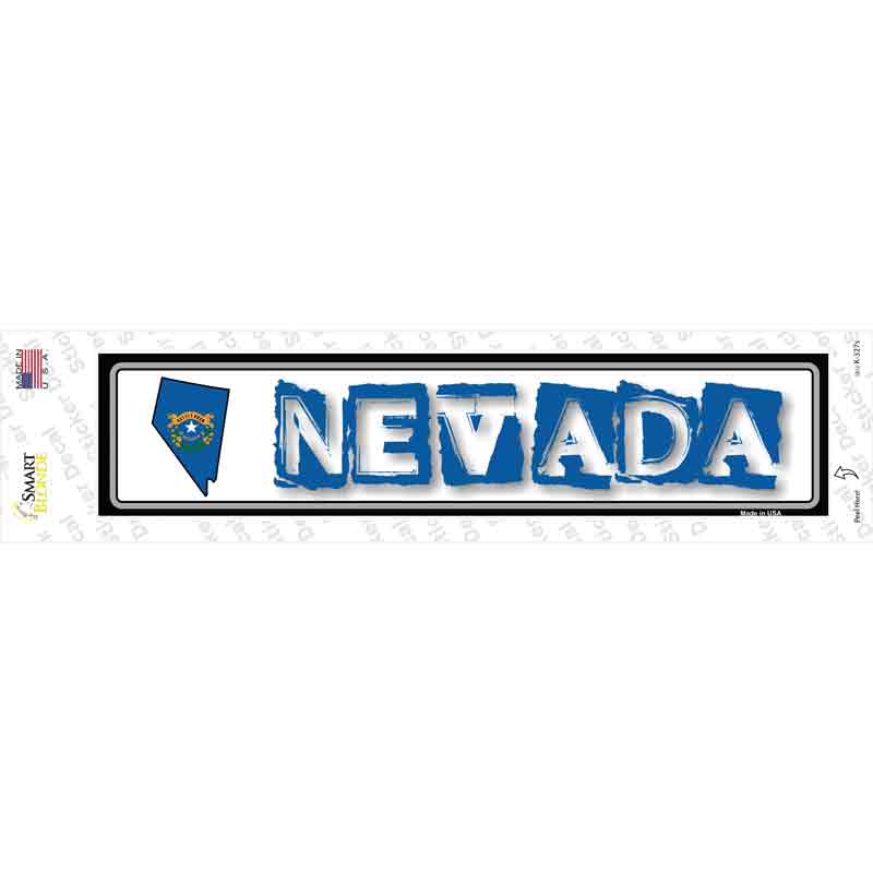 Nevada Outline Novelty Narrow Sticker Decal Small