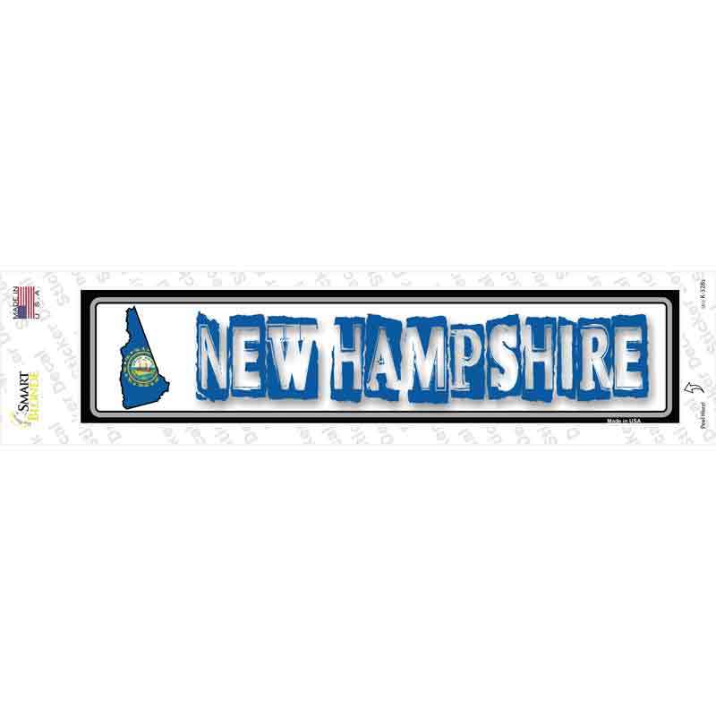 New Hampshire Outline Novelty Narrow Sticker Decal Small