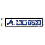 New York Outline Novelty Narrow Sticker Decal Small