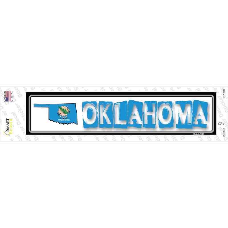 Oklahoma Outline Novelty Narrow Sticker Decal Small