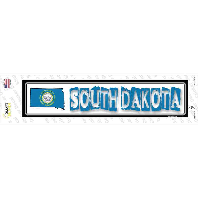 South Dakota Outline Novelty Narrow Sticker Decal Small