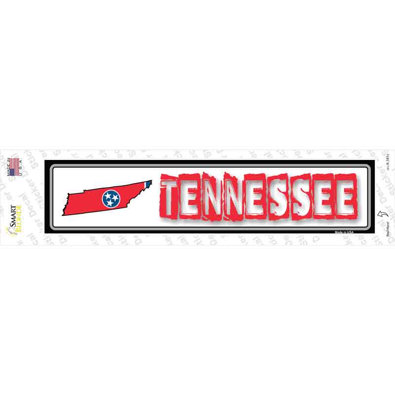 Tennessee Outline Novelty Narrow Sticker Decal Small