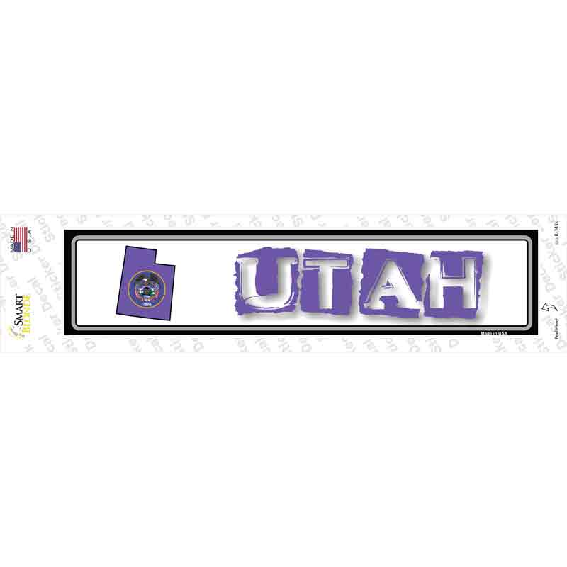 Utah Outline Novelty Narrow Sticker Decal Small