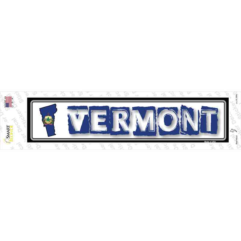 Vermont Outline Novelty Narrow Sticker Decal Small