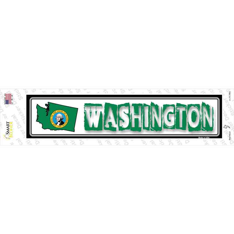 Washington Outline Novelty Narrow Sticker Decal Small