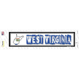 West Virginia Outline Novelty Narrow Sticker Decal Small