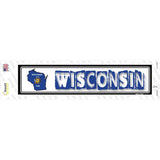 Wisconsin Outline Novelty Narrow Sticker Decal Small