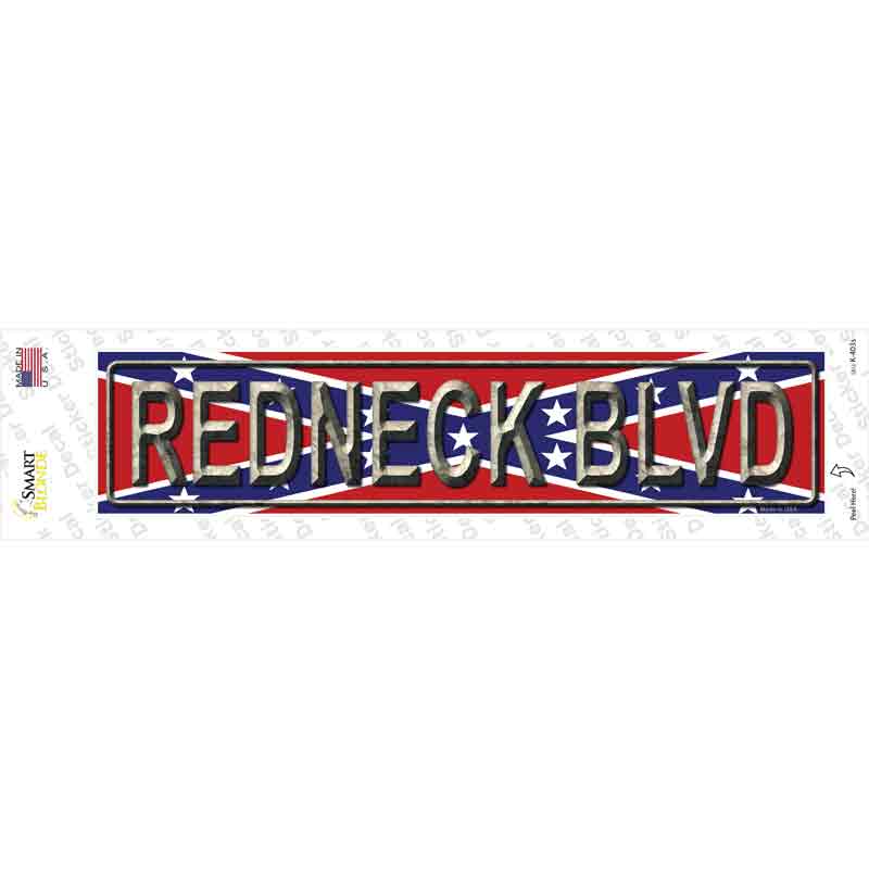 Redneck Blvd Novelty Narrow Sticker Decal Small