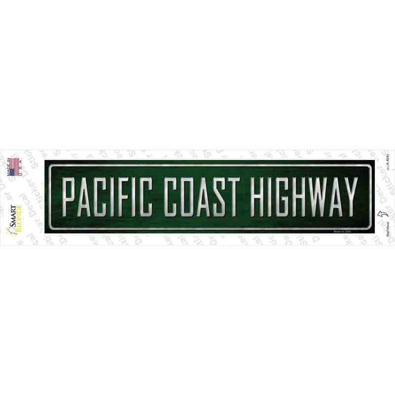 Pacific Coast Highway Novelty Narrow Sticker Decal Small