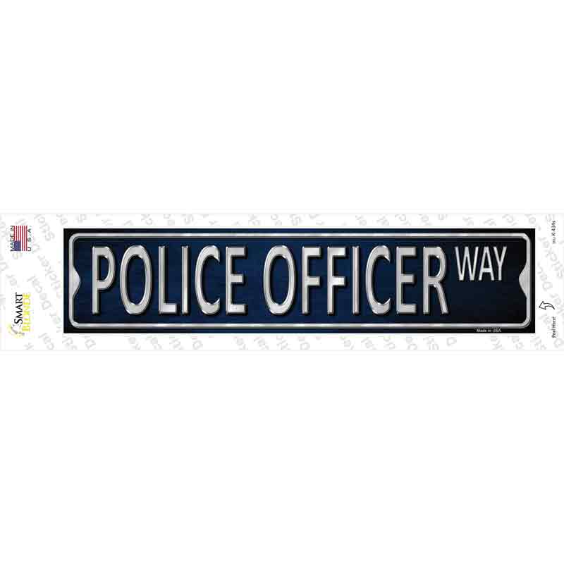 Police Officer Novelty Narrow Sticker Decal Small