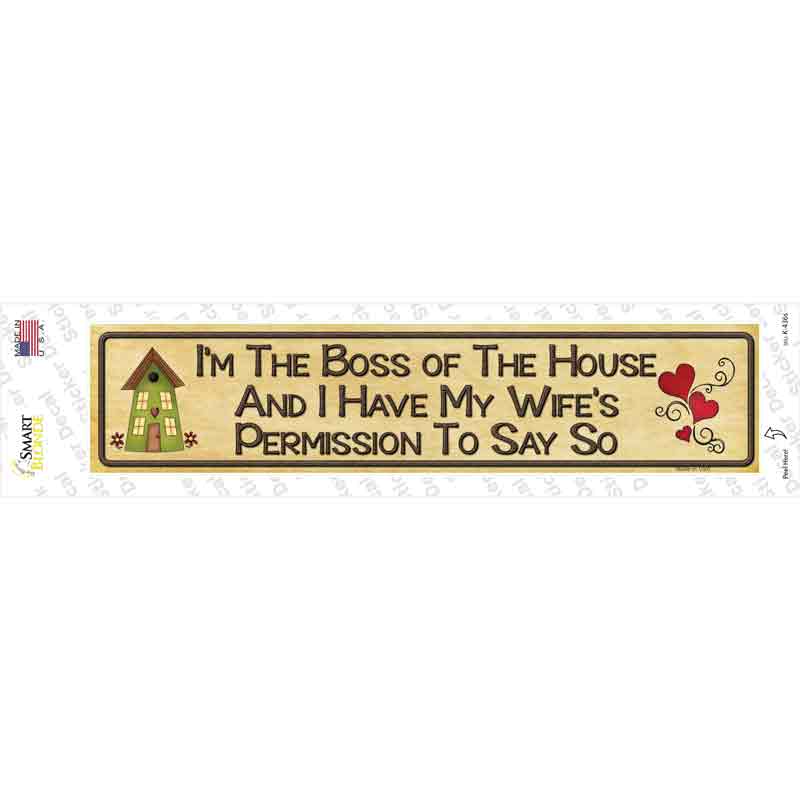 Im The Boss Novelty Narrow Sticker Decal