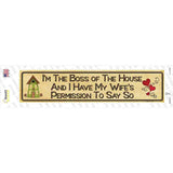 Im The Boss Novelty Narrow Sticker Decal