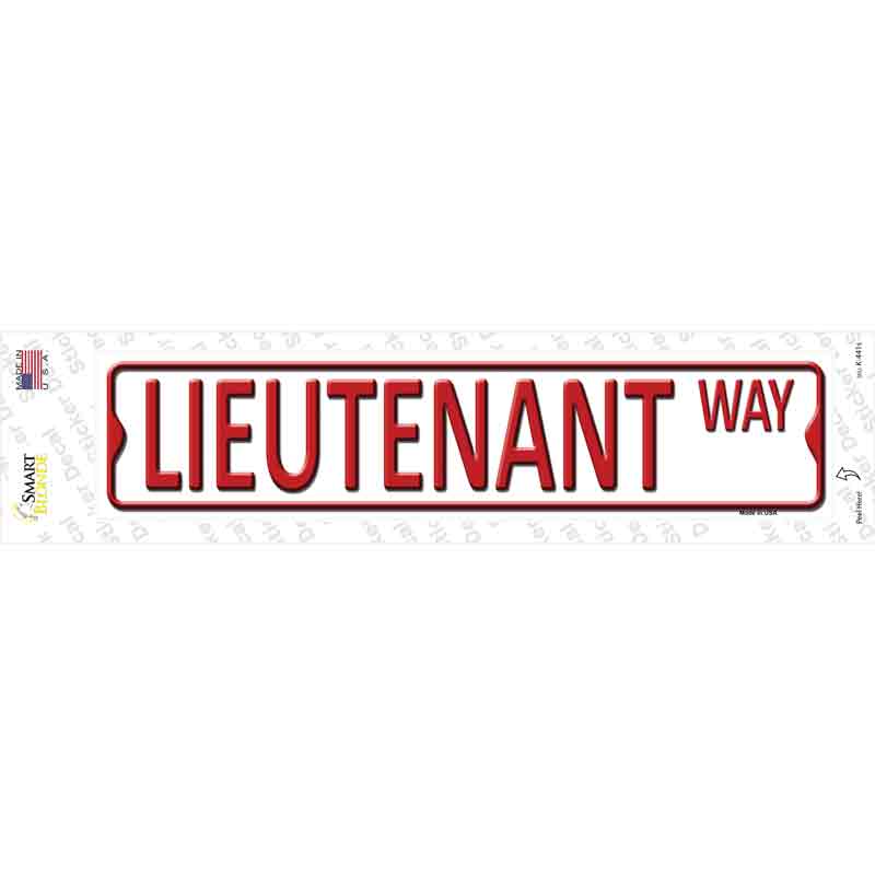 Lieutenant Way Novelty Narrow Sticker Decal Small