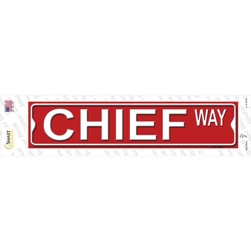 Chief Way Novelty Narrow Sticker Decal Small