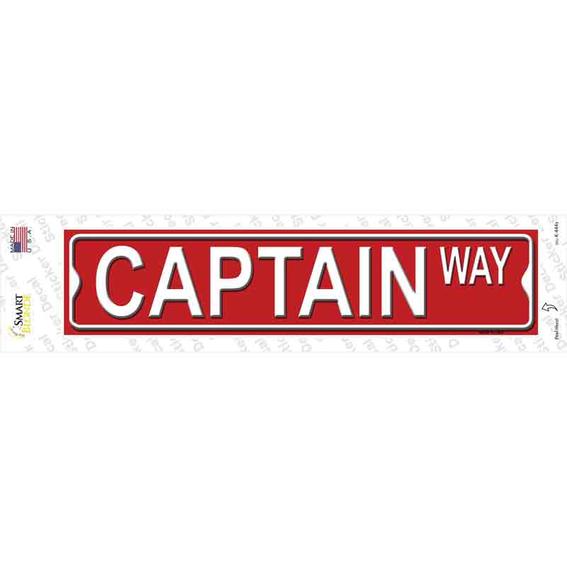 Captain Way Novelty Narrow Sticker Decal