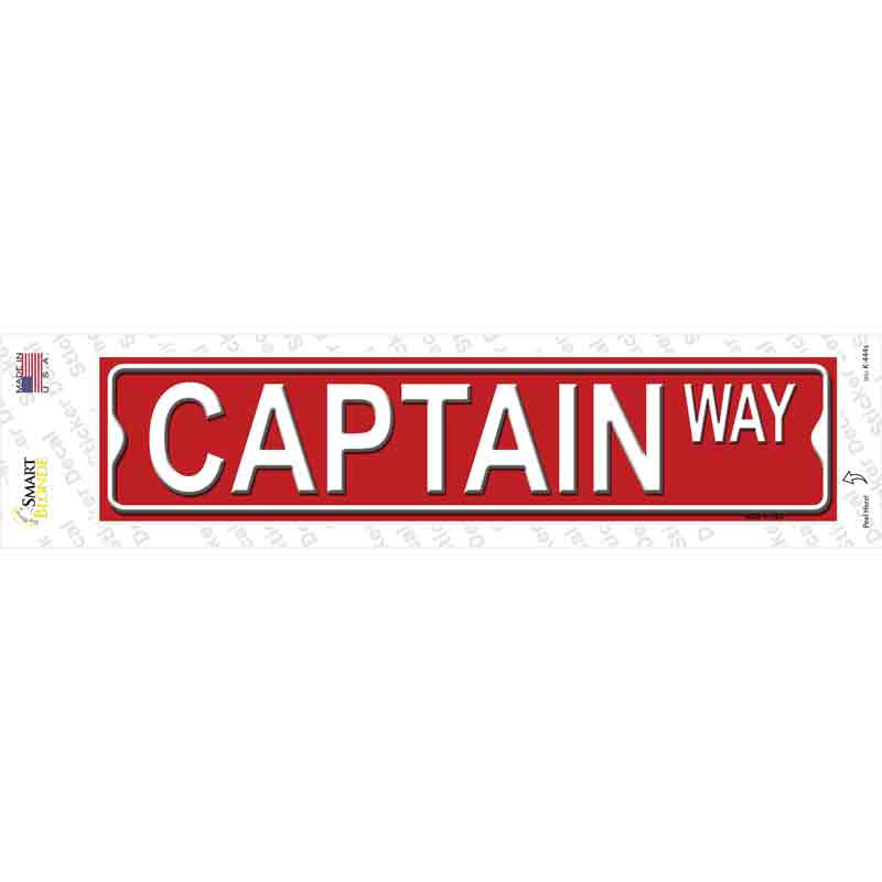 Captain Way Novelty Narrow Sticker Decal Small