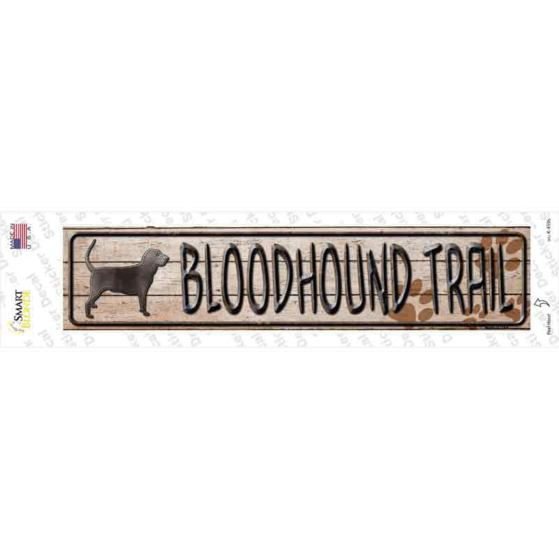 Bloodhound Trail Novelty Narrow Sticker Decal Small