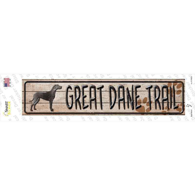 Great Dane Trail Novelty Narrow Sticker Decal Small