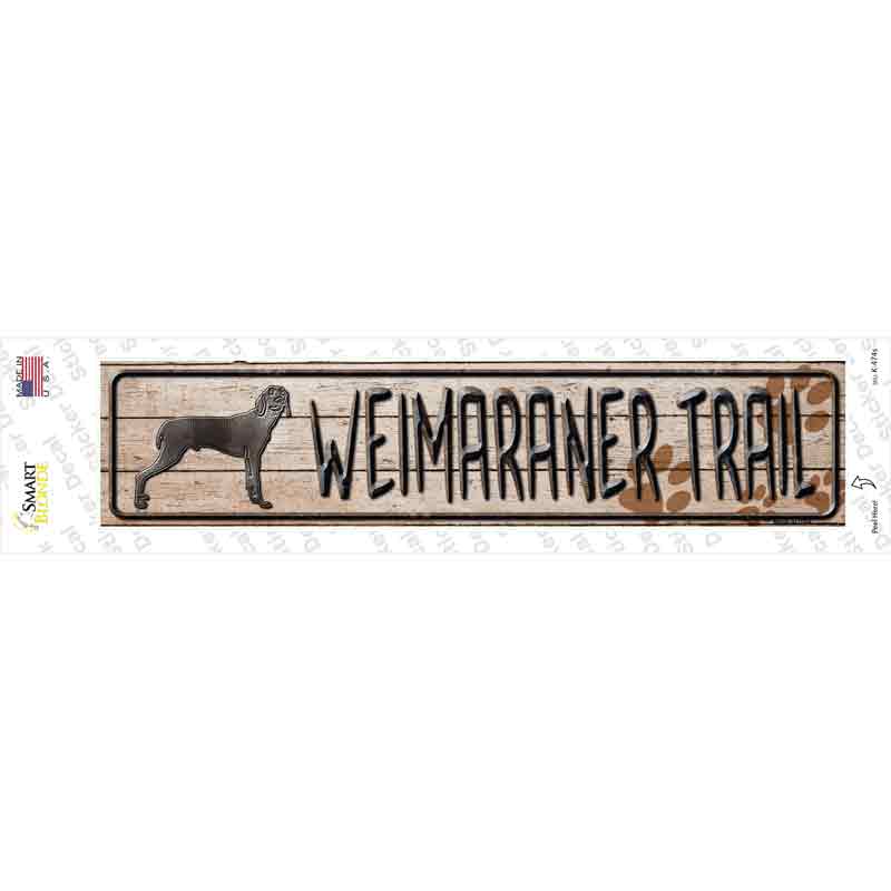 Weimaraner Trail Novelty Narrow Sticker Decal Small