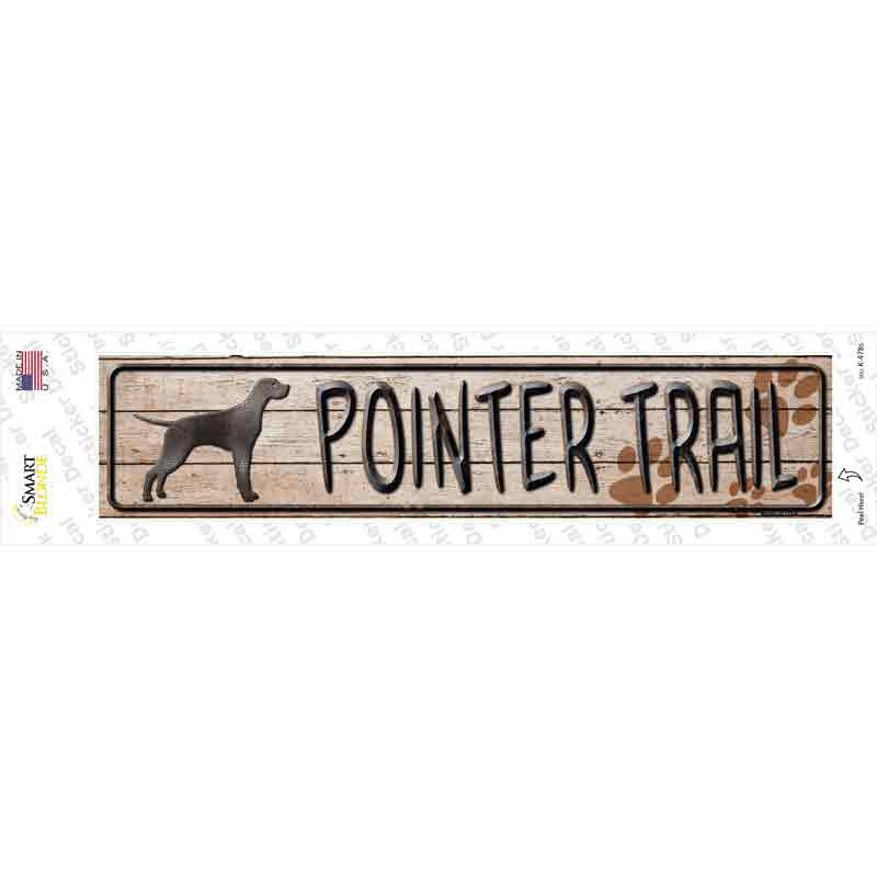 Pointer Trail Novelty Narrow Sticker Decal Small