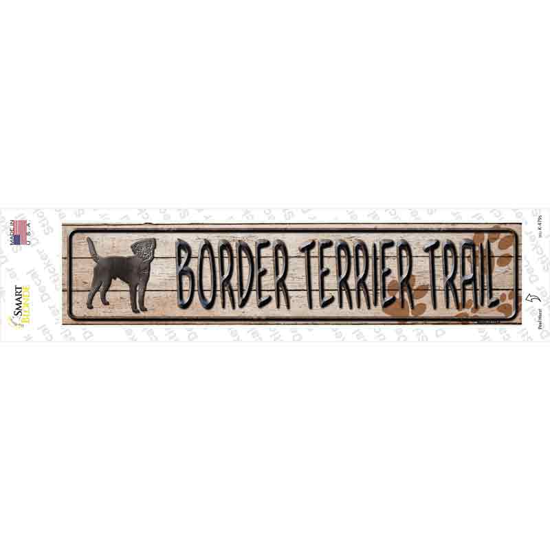 Border Terrier Trail Novelty Narrow Sticker Decal Small