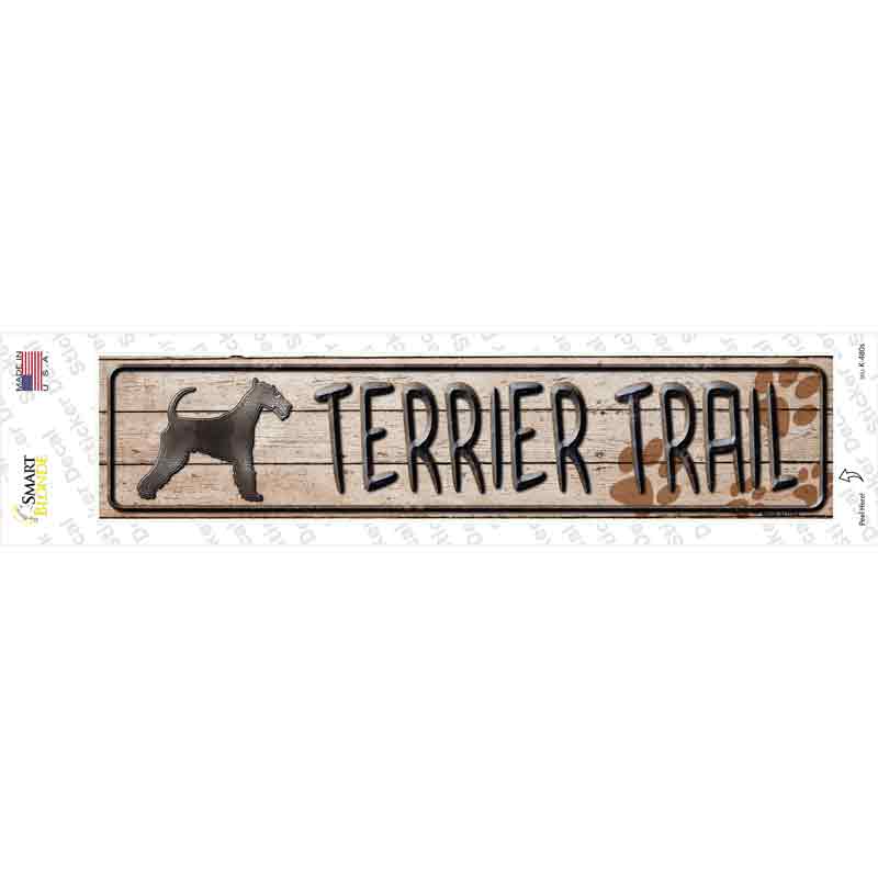 Terrier Trail Novelty Narrow Sticker Decal