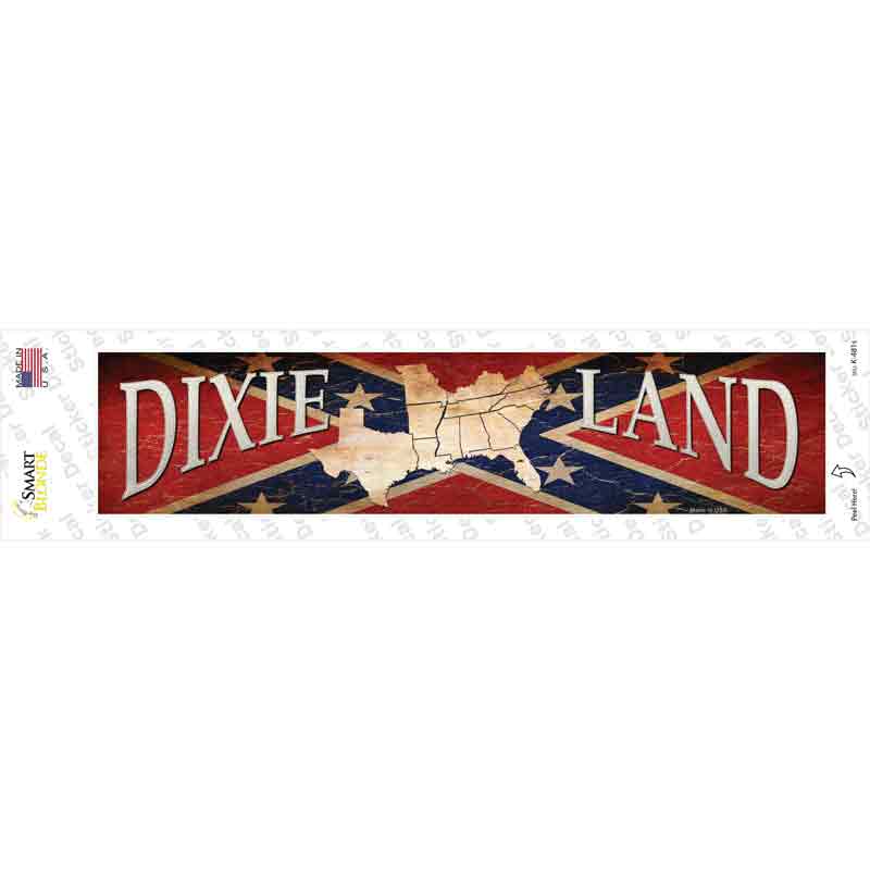 Dixie Land Novelty Narrow Sticker Decal Small