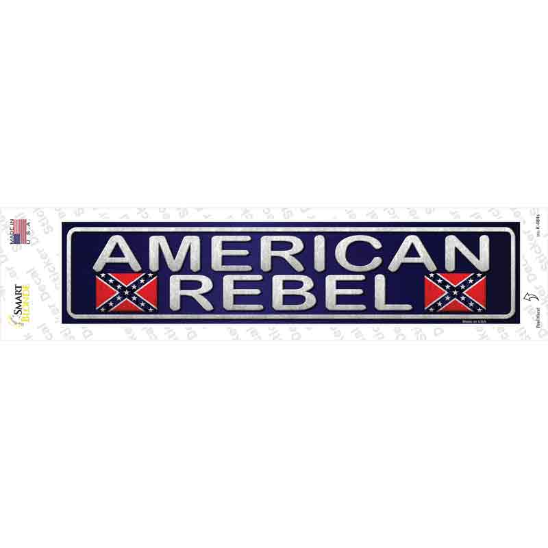 American Rebel Novelty Narrow Sticker Decal Small