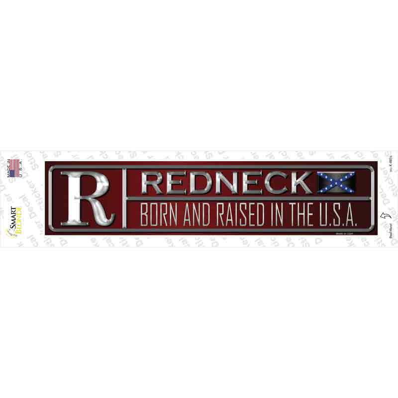 Redneck Born Novelty Narrow Sticker Decal Small