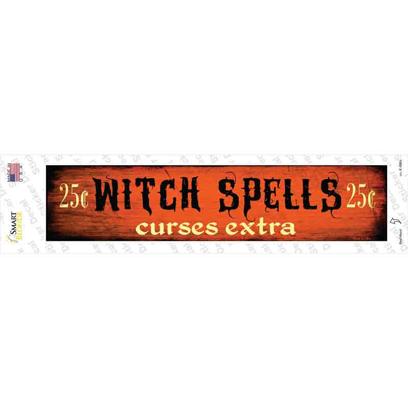 Witch Spells Novelty Narrow Sticker Decal Small