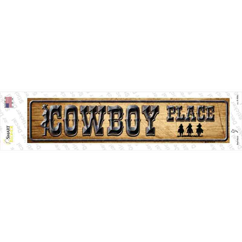 Cowboy Place Novelty Narrow Sticker Decal