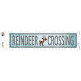 Reindeer Crossing Novelty Narrow Sticker Decal Small