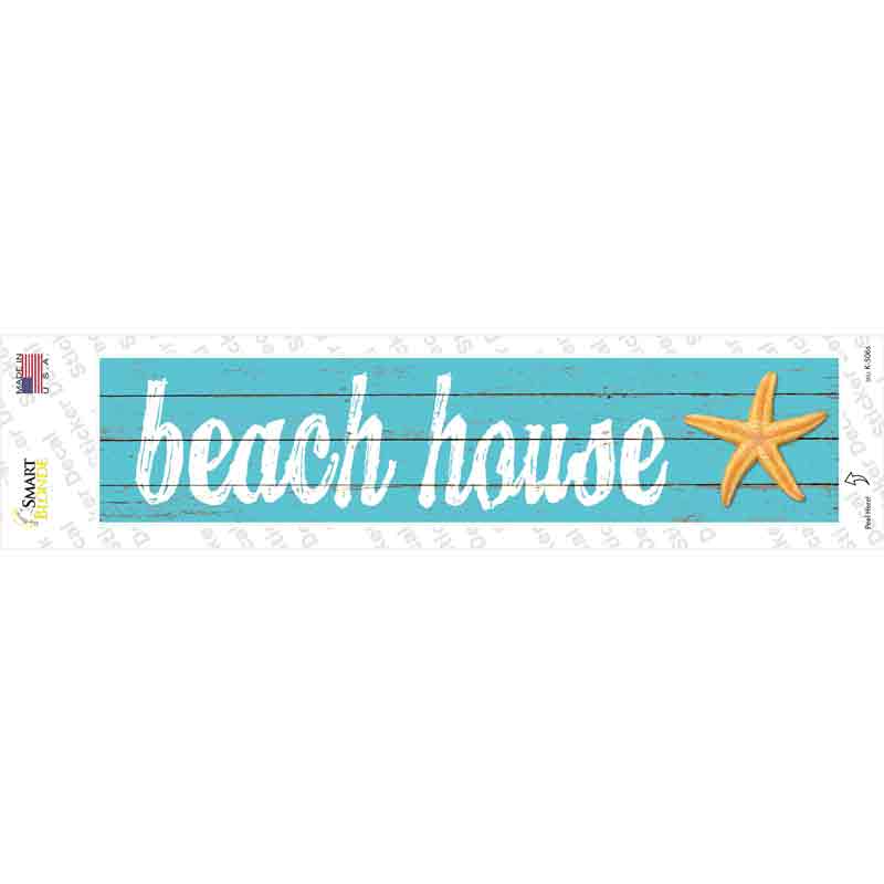 Beach House Novelty Narrow Sticker Decal Small