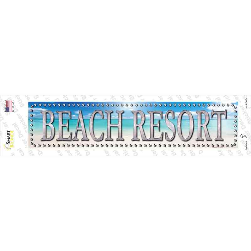 Beach Resort Novelty Narrow Sticker Decal Small