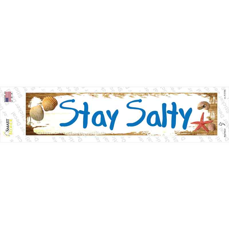 Stay Salty Novelty Narrow Sticker Decal Small