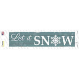 Let It Snow Blue Novelty Narrow Sticker Decal Small