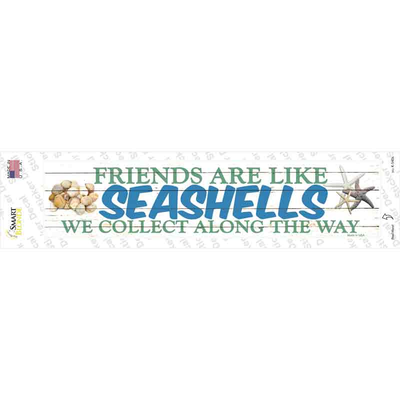 Seashells Novelty Narrow Sticker Decal Small