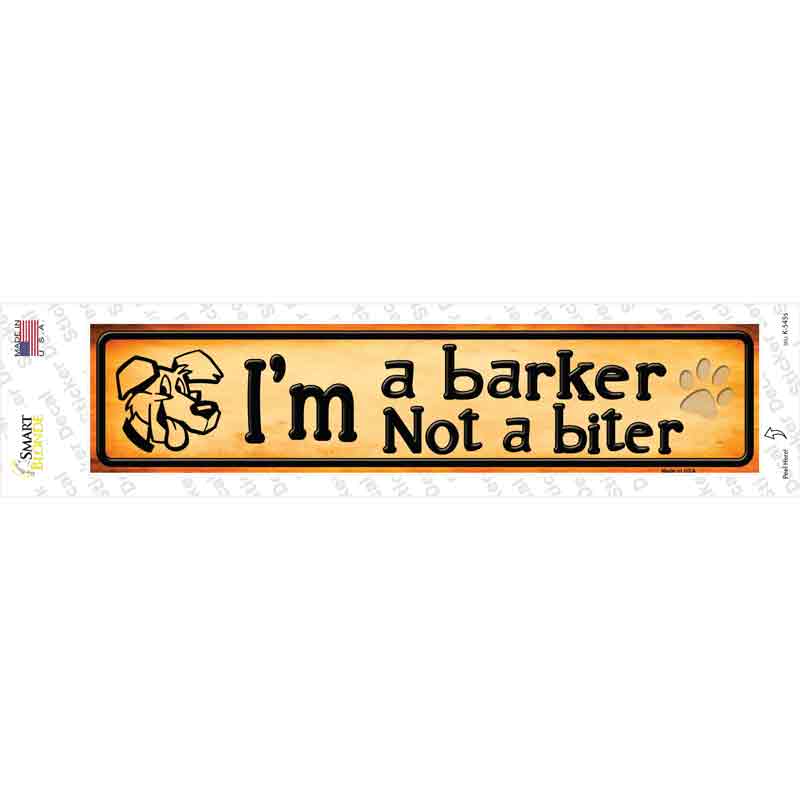 Im A Barker Novelty Narrow Sticker Decal Small