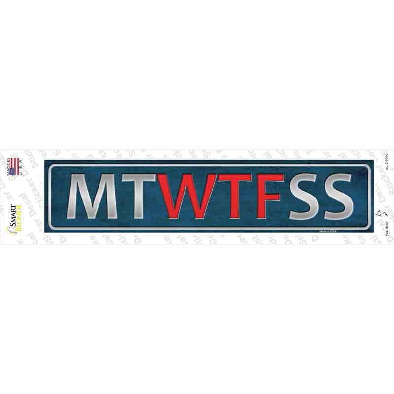 MT WTF SS Novelty Narrow Sticker Decal